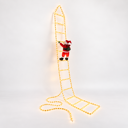 SantaLuz™ | Escalera navideña con Santa Claus