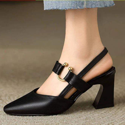 sandalias de tacón alto con hebilla