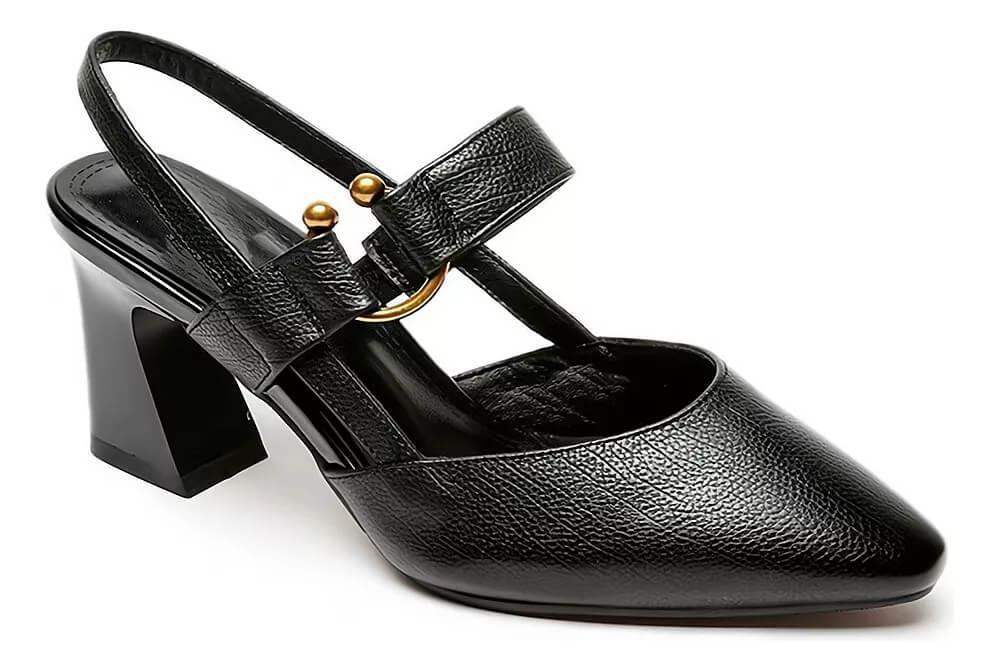 sandalias de tacón alto con hebilla
