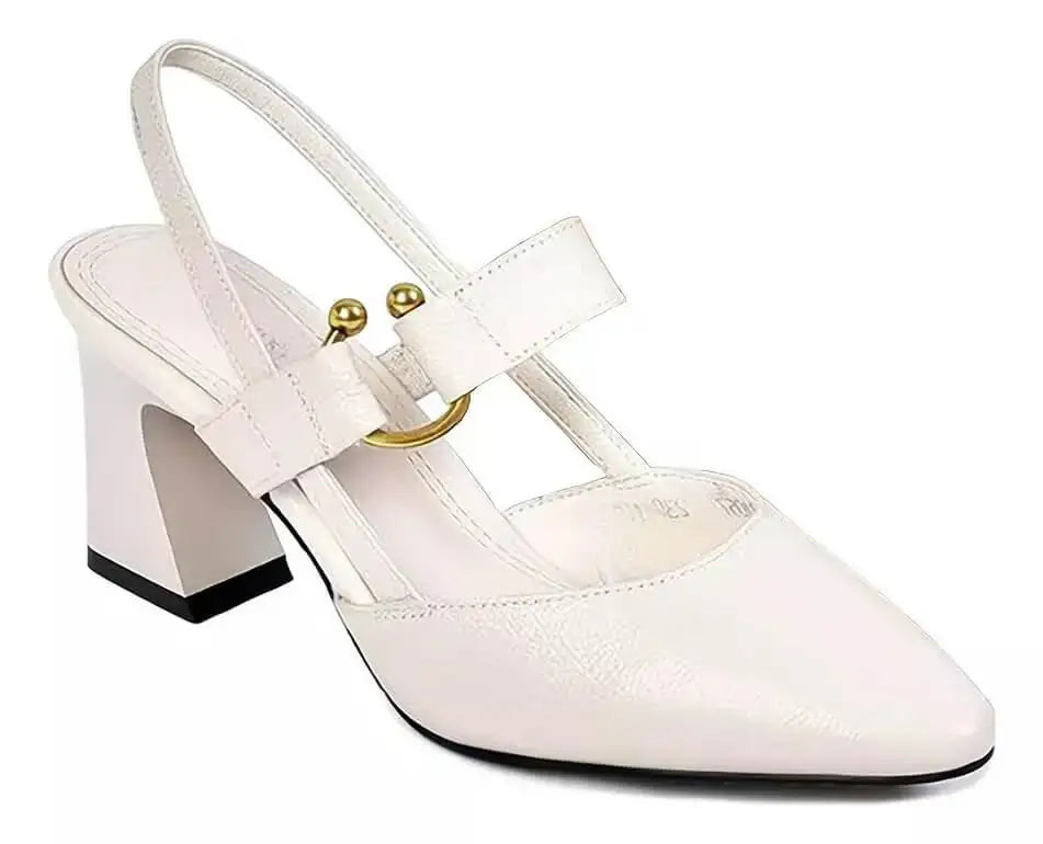 sandalias de tacón alto con hebilla
