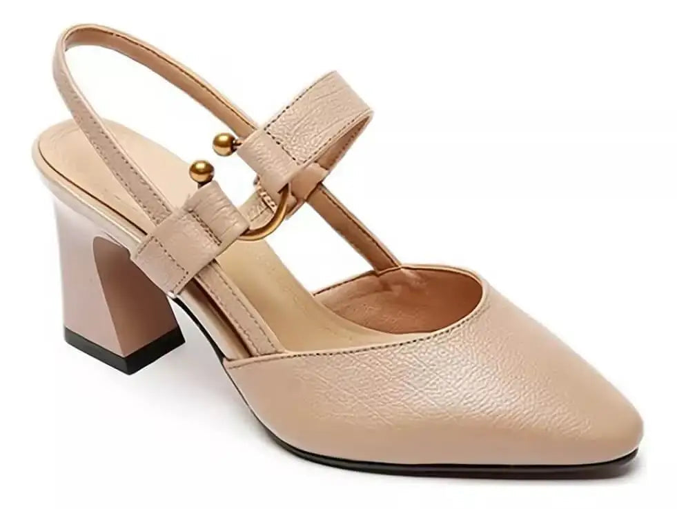 sandalias de tacón alto con hebilla