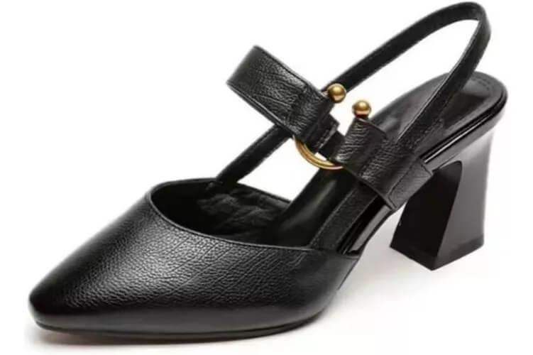 sandalias de tacón alto con hebilla